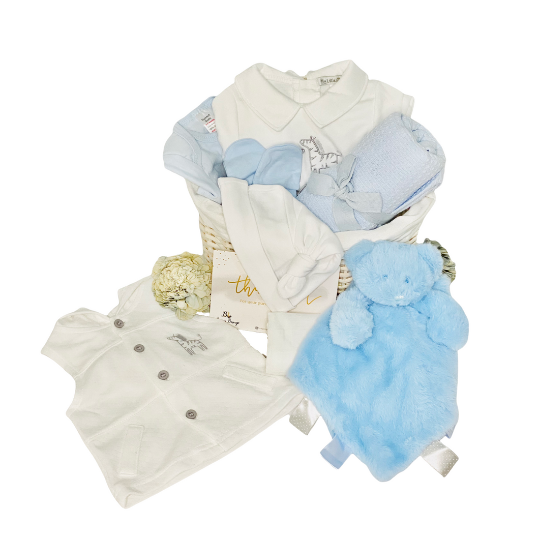 Cory 8 Piece New Baby Boy Hamper